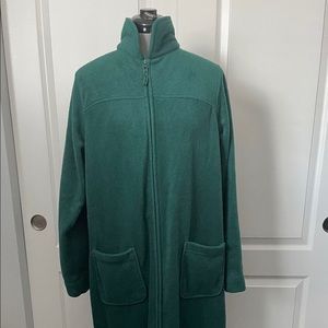 L.L. Bean Emerald Green Fleece Robe